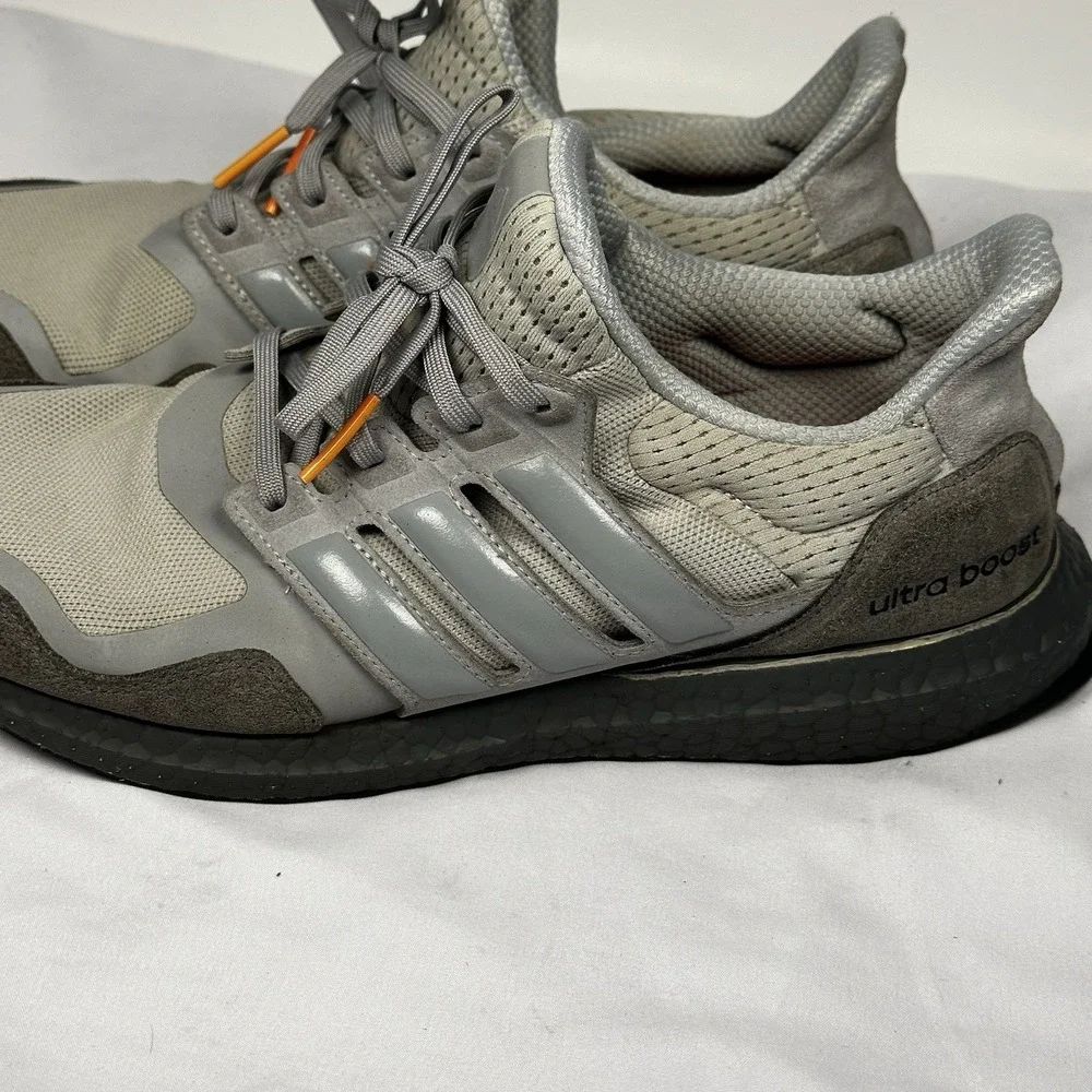 Adidas Ultraboost S&L Suede Leather Light‎ Granite Gray EF2026 Men's Size 10